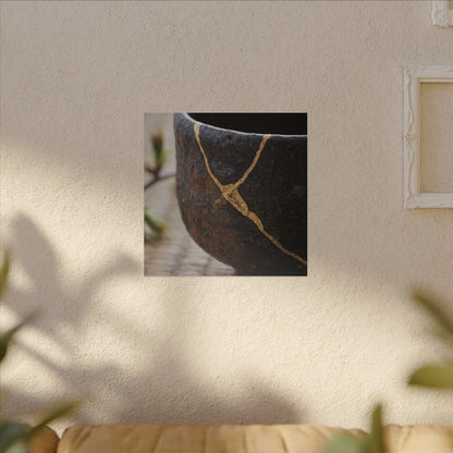 Dawn Tea Ceremony Canvas Art - Kintsugi Mono No Aware
