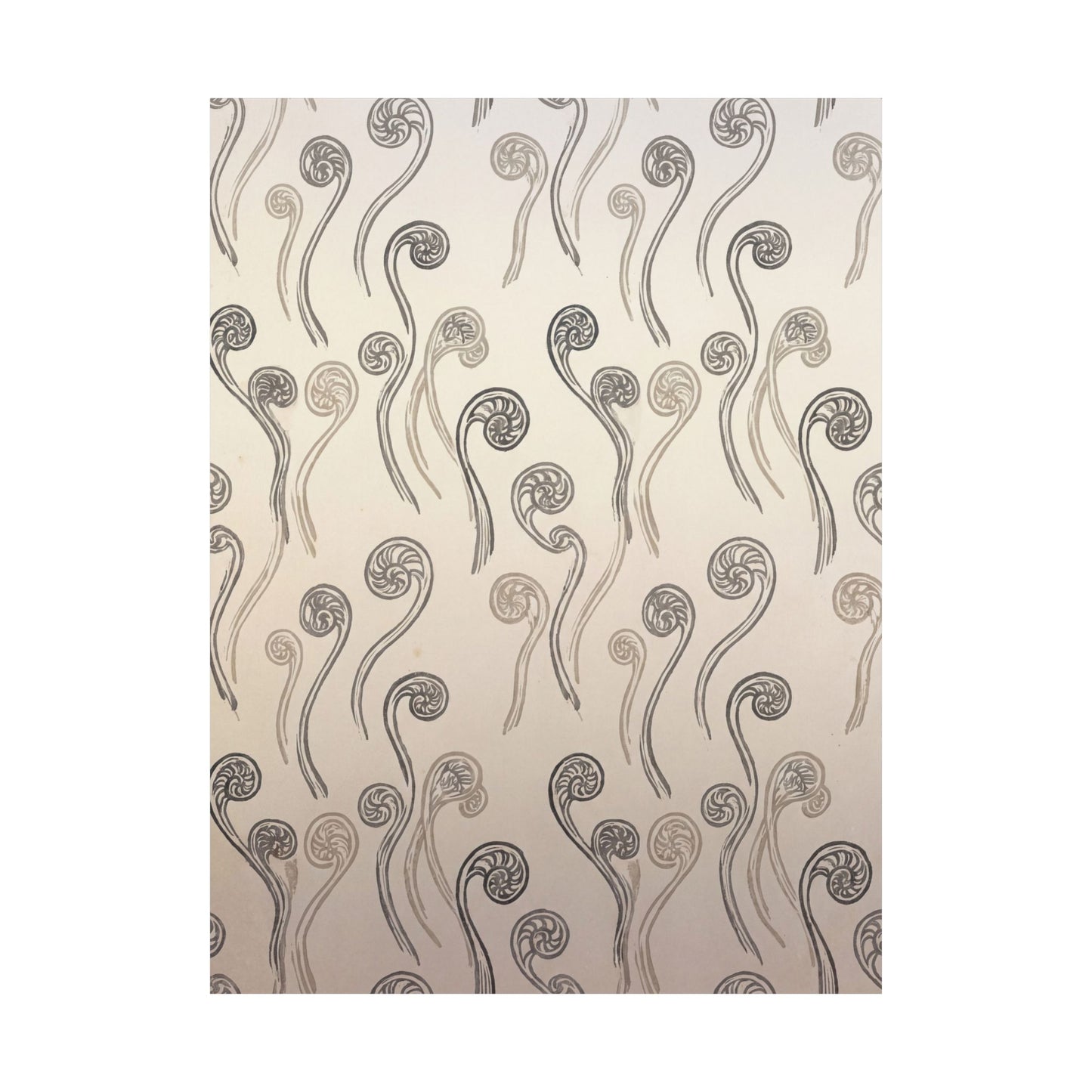 Fern Unfurling Wall Art Print | Summer Japandi Japanese Pattern Art