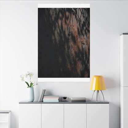 Rust Patina Shadow Zen Canvas Art | Luxurious Dark Japandi Art