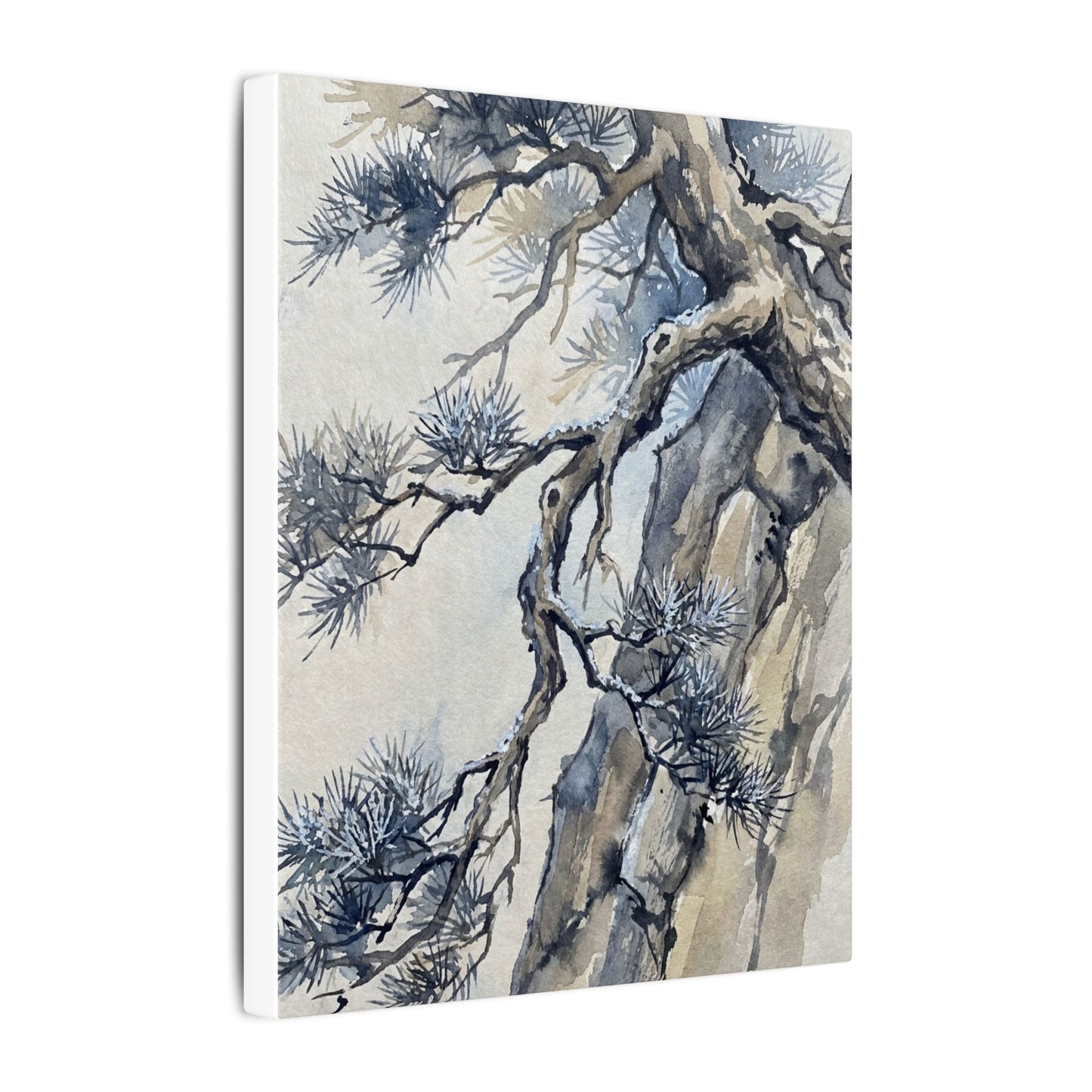 Moonlight Pine Tree Canvas Art - Japandi Seijaku