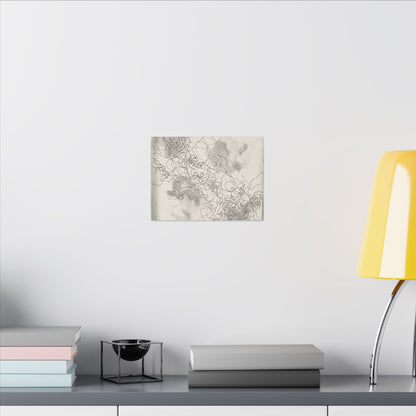 Summer Shadow Play Minimal Line Canvas Art | Earthy Decor