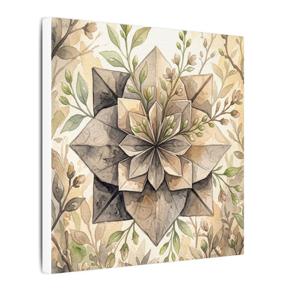 Warm Paper Fold Canvas Art - Watercolor Japandi