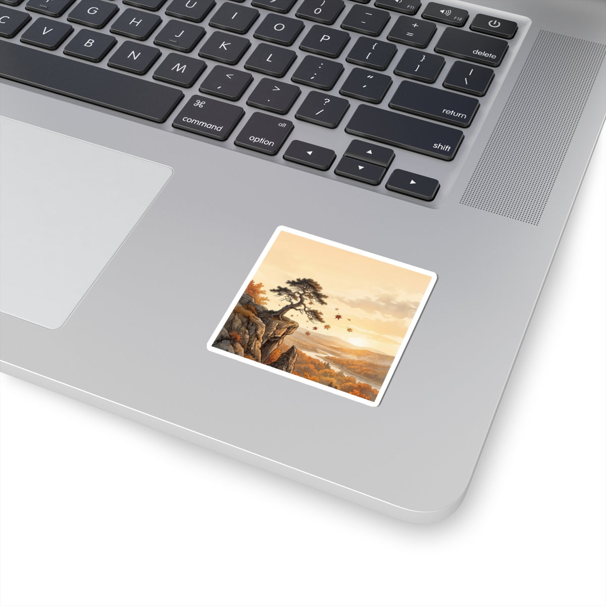 Japandi Pine Tree in Golden Hour | Japanese Pattern Sticker