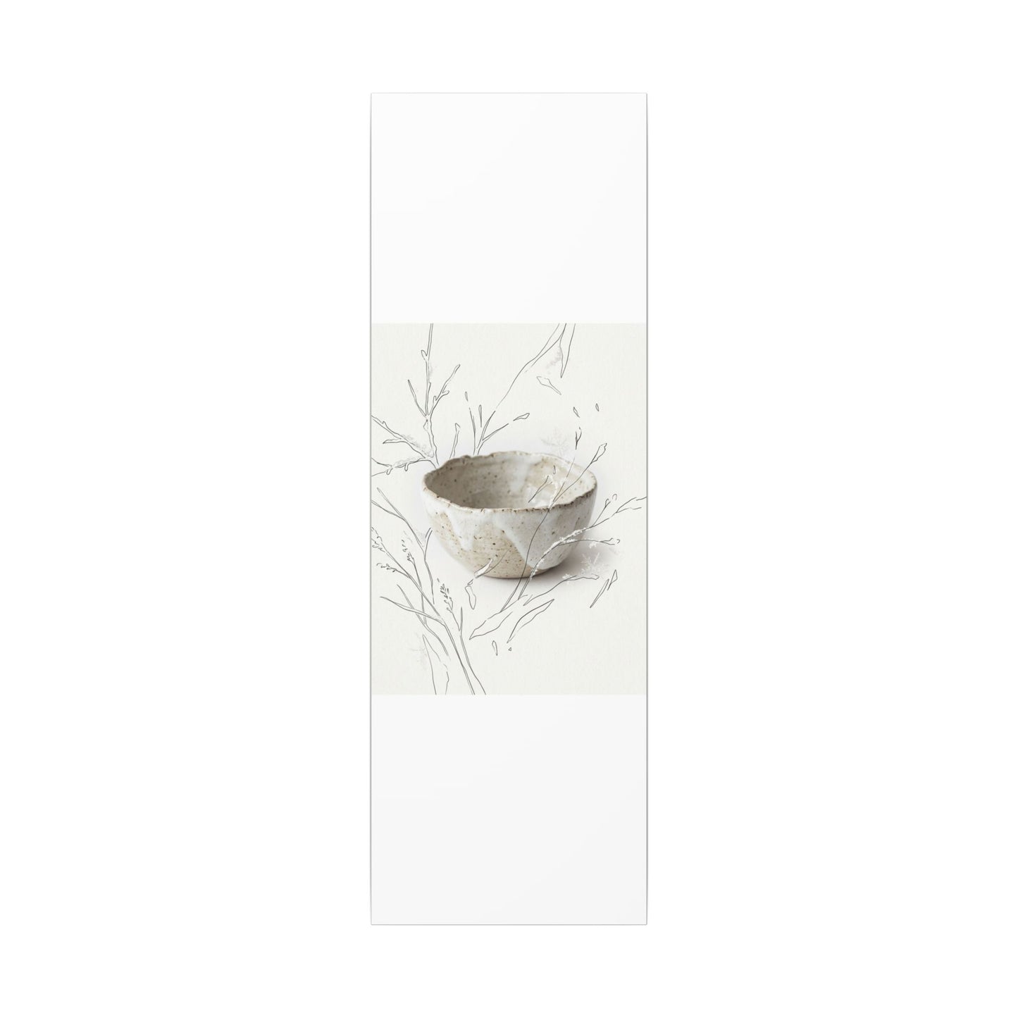 Neutral Ceramic Bowl Canvas Art - Minimal Line Japandi