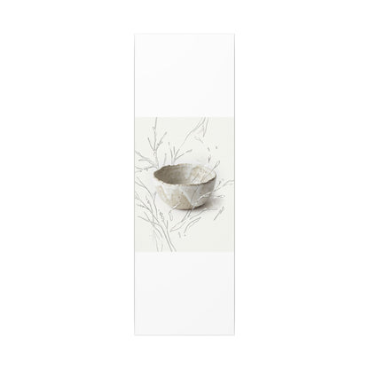 Neutral Ceramic Bowl Canvas Art - Minimal Line Japandi