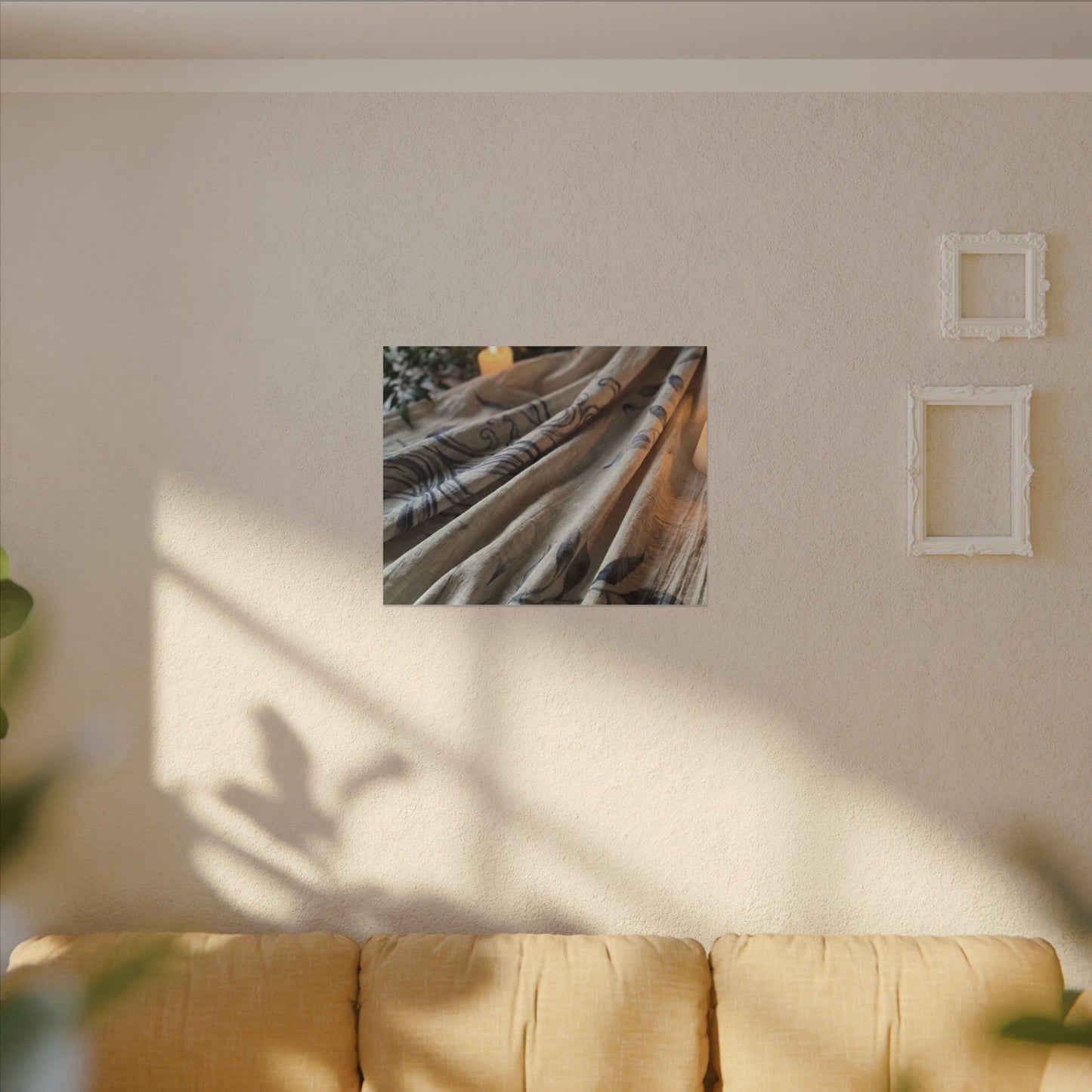 Fukinsei Silk Drape Canvas Art - Japandi Japanese Pattern