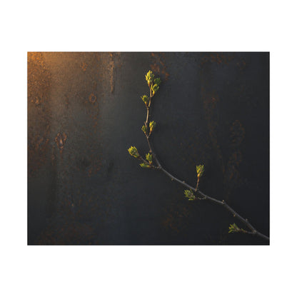 Dark Japandi Rust Patina in Golden Hour | Moody Minimal Canvas Art