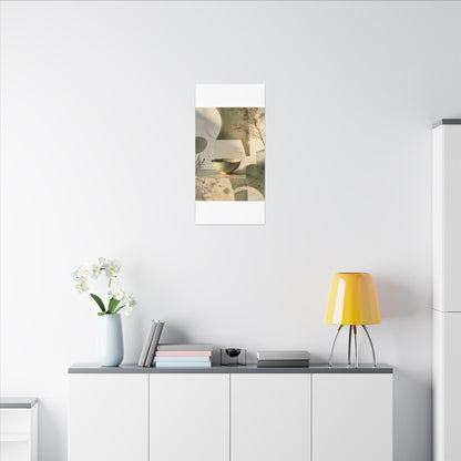 Warm Ceramic Bowl Canvas Art - Minimal Line Japandi
