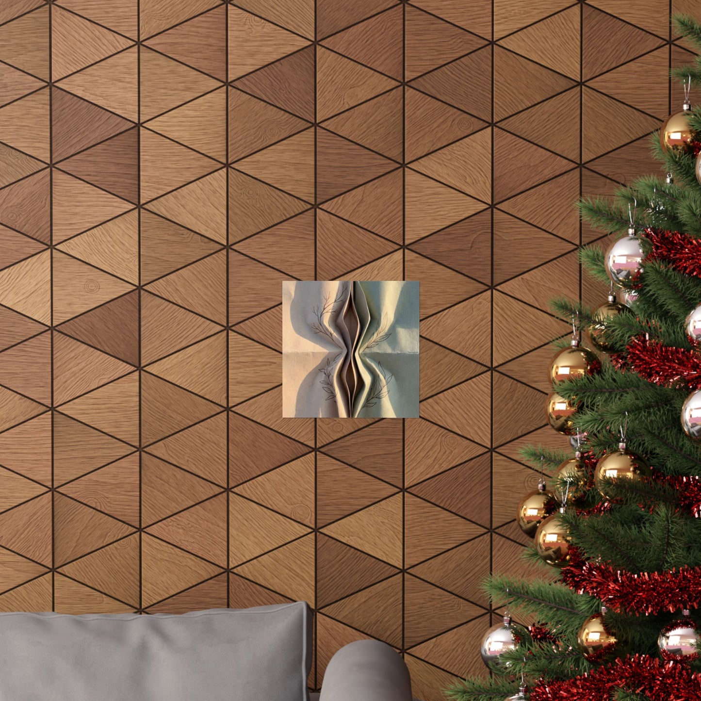 Kanso Paper Fold Wall Art Print - Japandi Minimal Line
