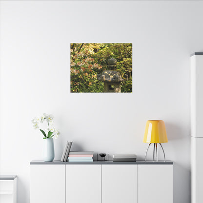 Spring Stone Lantern Gold Repair Canvas Art | Beautiful Decor