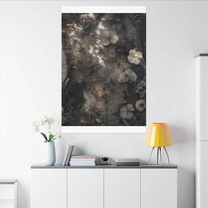 Winter Dried Flowers Texture Canvas Art | Elegant Decor