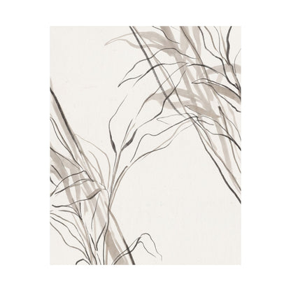 Japandi Shoji Screen in Dappled | Minimal Line Wall Art Print
