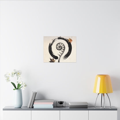 Fern Unfurling Autumn Canvas Art | Zen Peaceful Design
