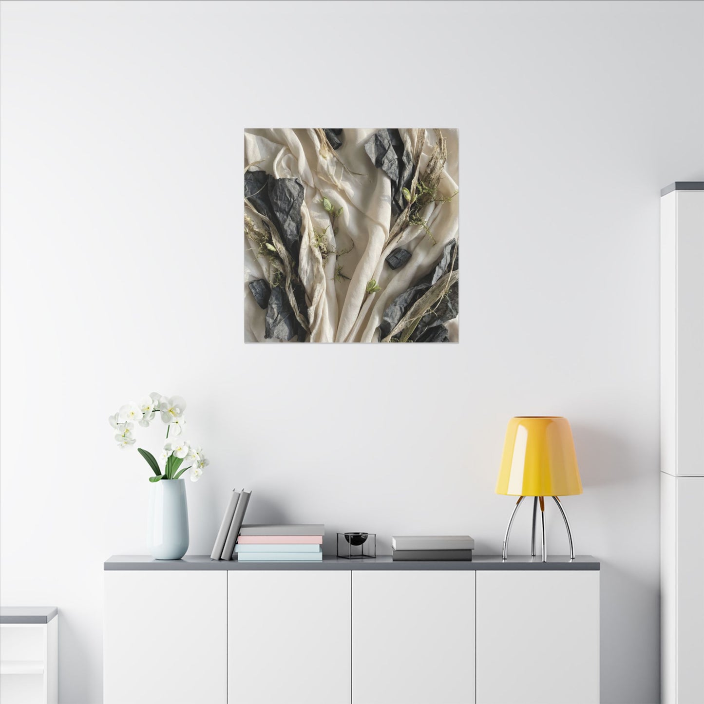 Spring Silk Drape Texture Canvas Art | Warm Decor