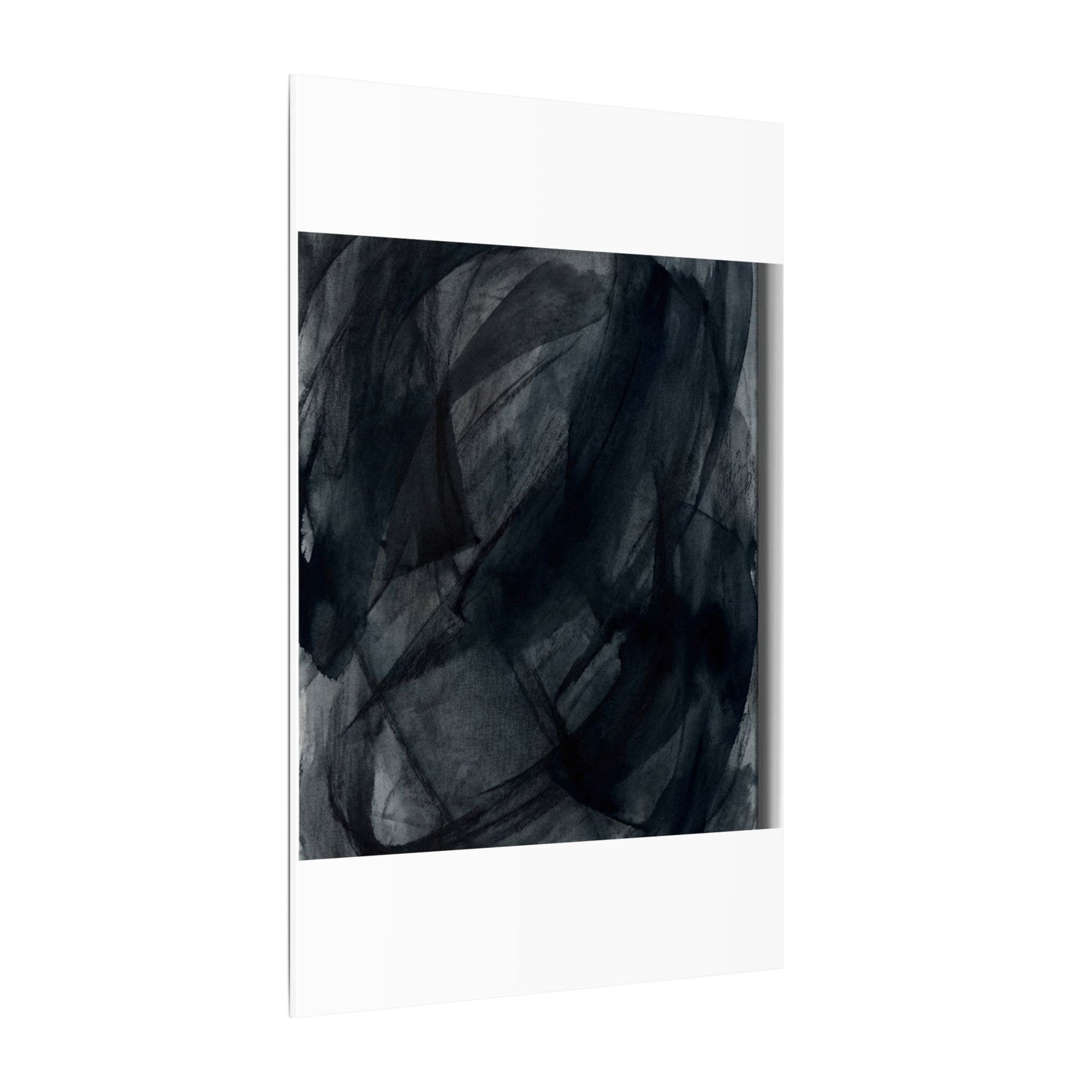Deep Tones Dark Japandi Charcoal Canvas Art