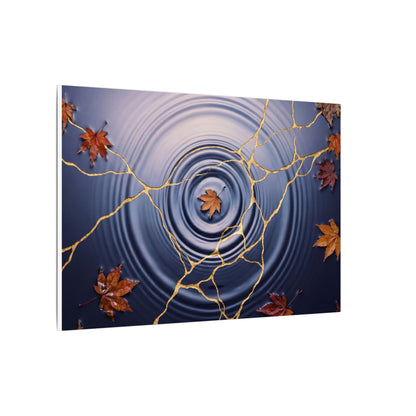 Kintsugi Water Ripple in Dawn | Gold Vein Canvas Art