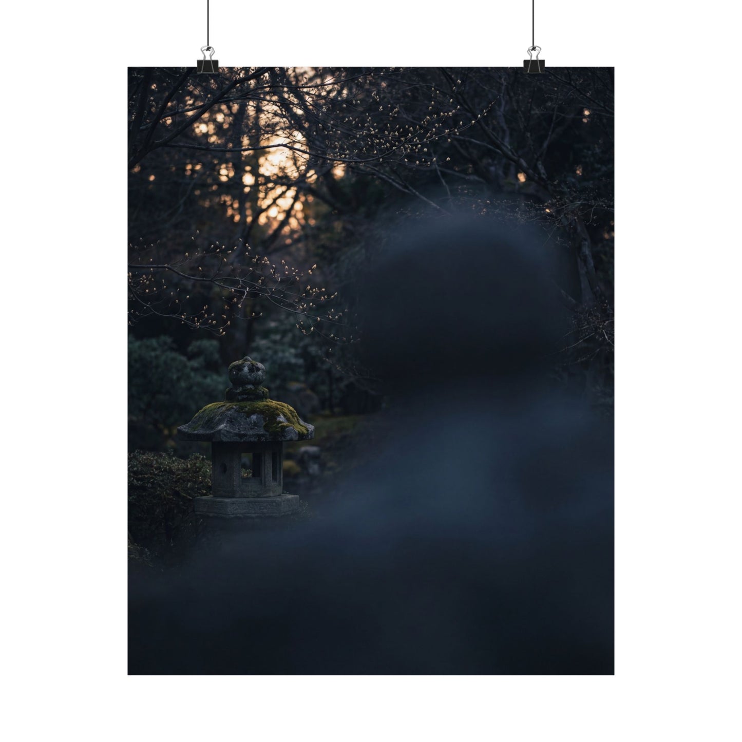 Spring Stone Lantern Moody Minimal Wall Art Print | Bold Decor Art Print