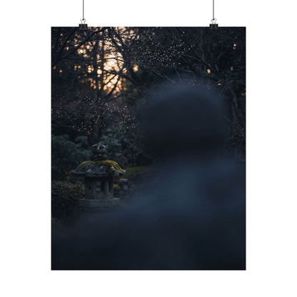 Spring Stone Lantern Moody Minimal Wall Art Print | Bold Decor Art Print