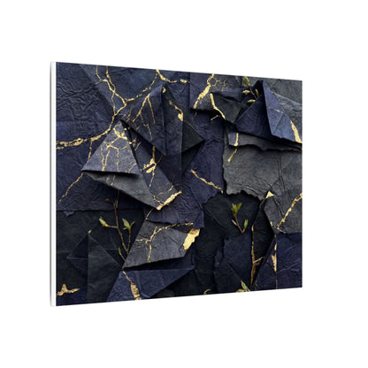 Beautiful Paper Fold Canvas Art - Crackle Gold Kintsugi
