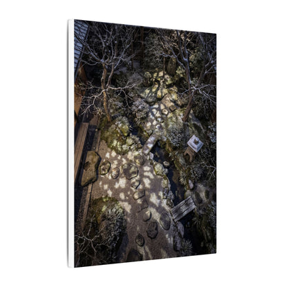 Moonlit Garden Japanese Pattern Canvas Art | Elegant Japandi Art