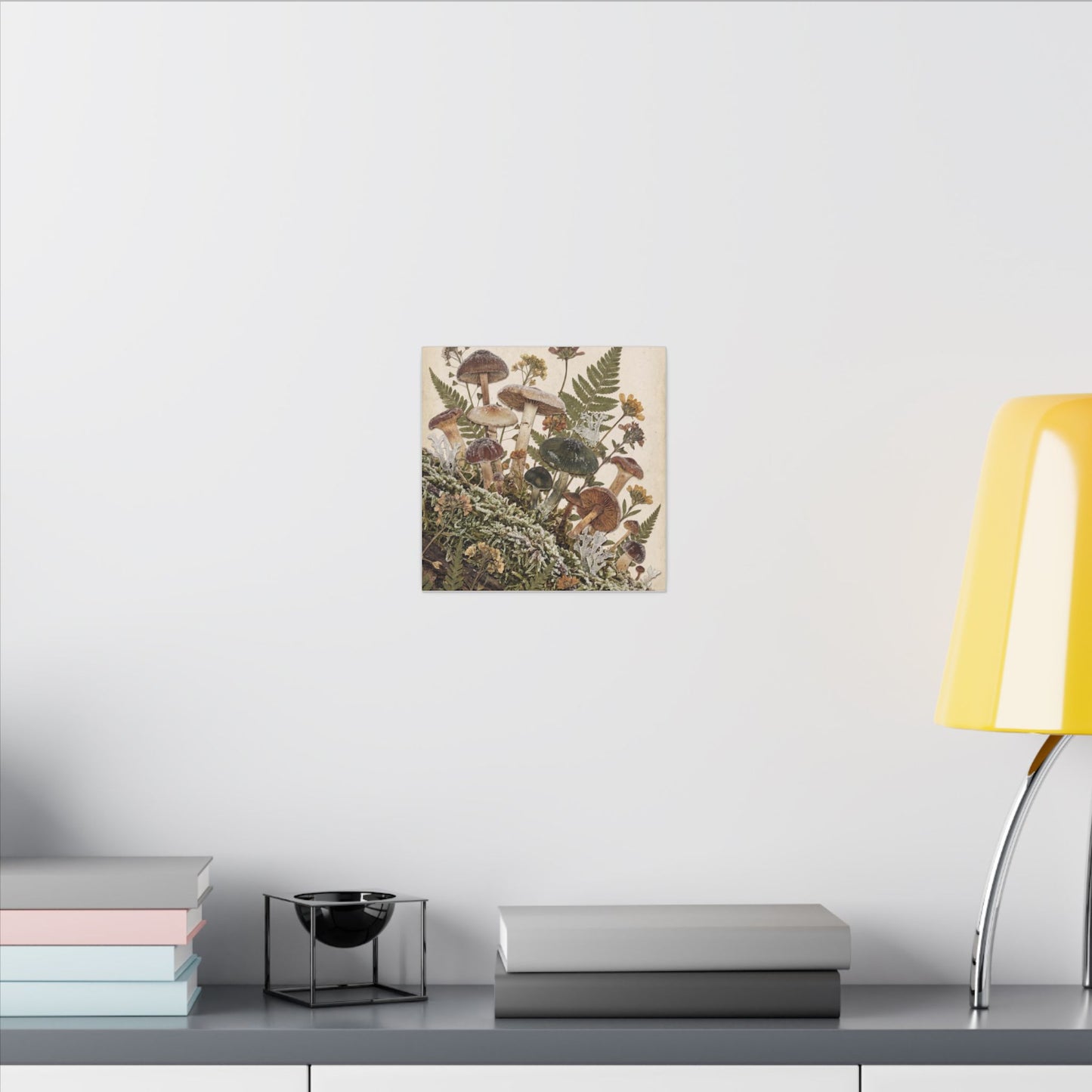 Winter Wild Mushrooms Herbarium Canvas Art | Enchanting Decor