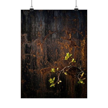 Rust Patina Wall Art Print | Spring Dark Japandi Moody Minimal Art