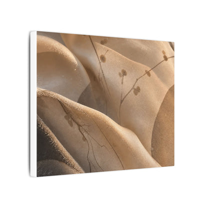 Japandi Silk Drape in Golden Hour | Japanese Pattern Canvas Art