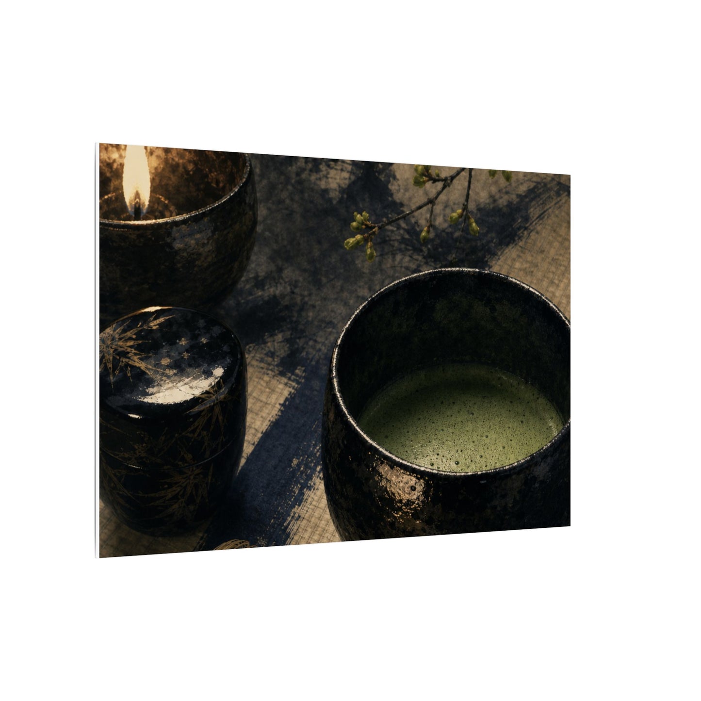 Ma Tea Ceremony Canvas Art - Zen Sumi E