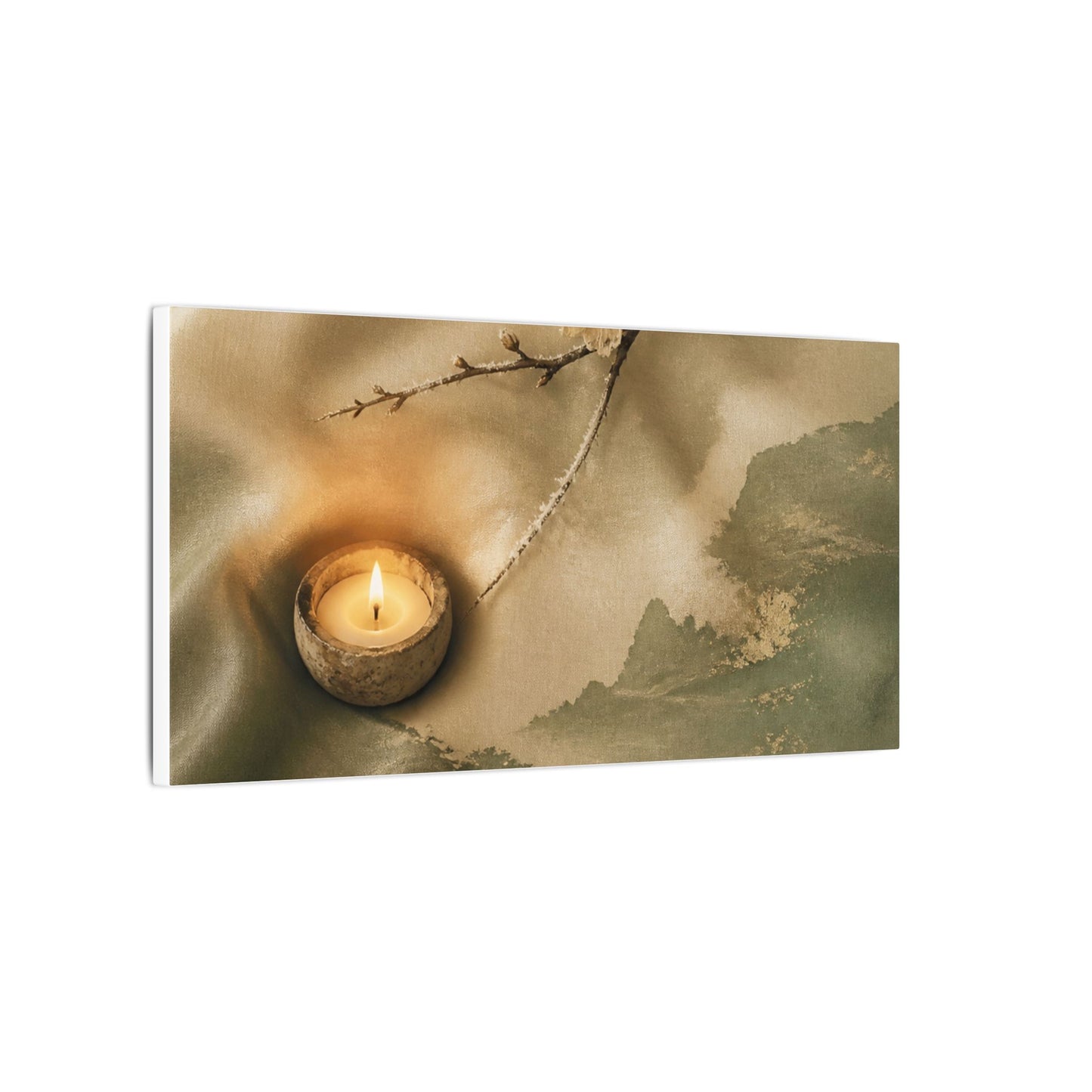 Silk Drape Japanese Pattern Canvas Art | Warm Japandi Art