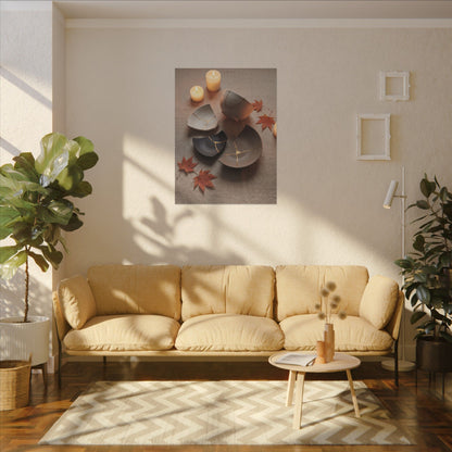 Candlelight Broken Pottery Canvas Art - Japandi Ma