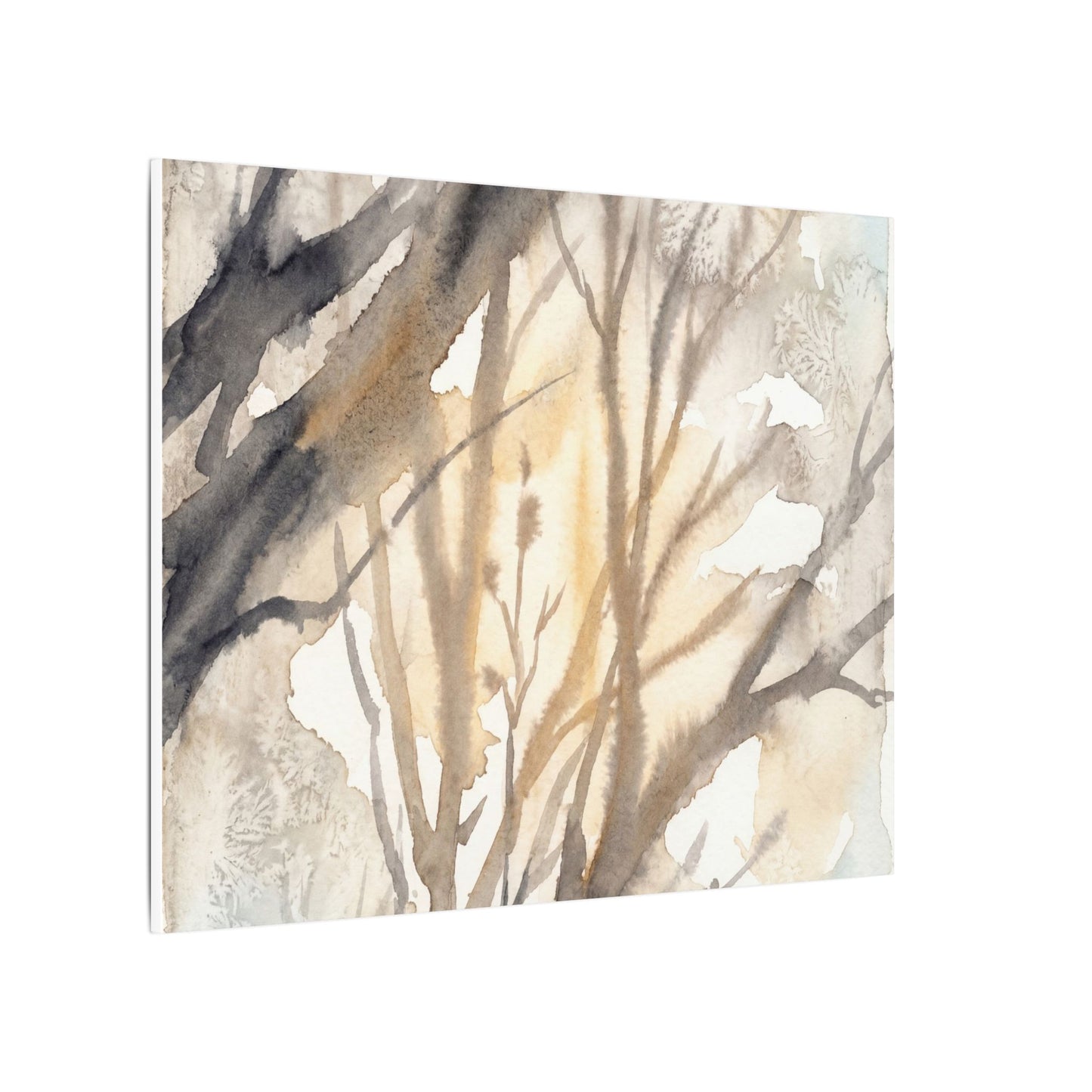 Ma Shadow Play Canvas Art - Japandi Watercolor