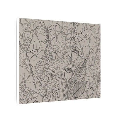 Summer Dried Flowers Minimal Line Canvas Art | Elegant Decor