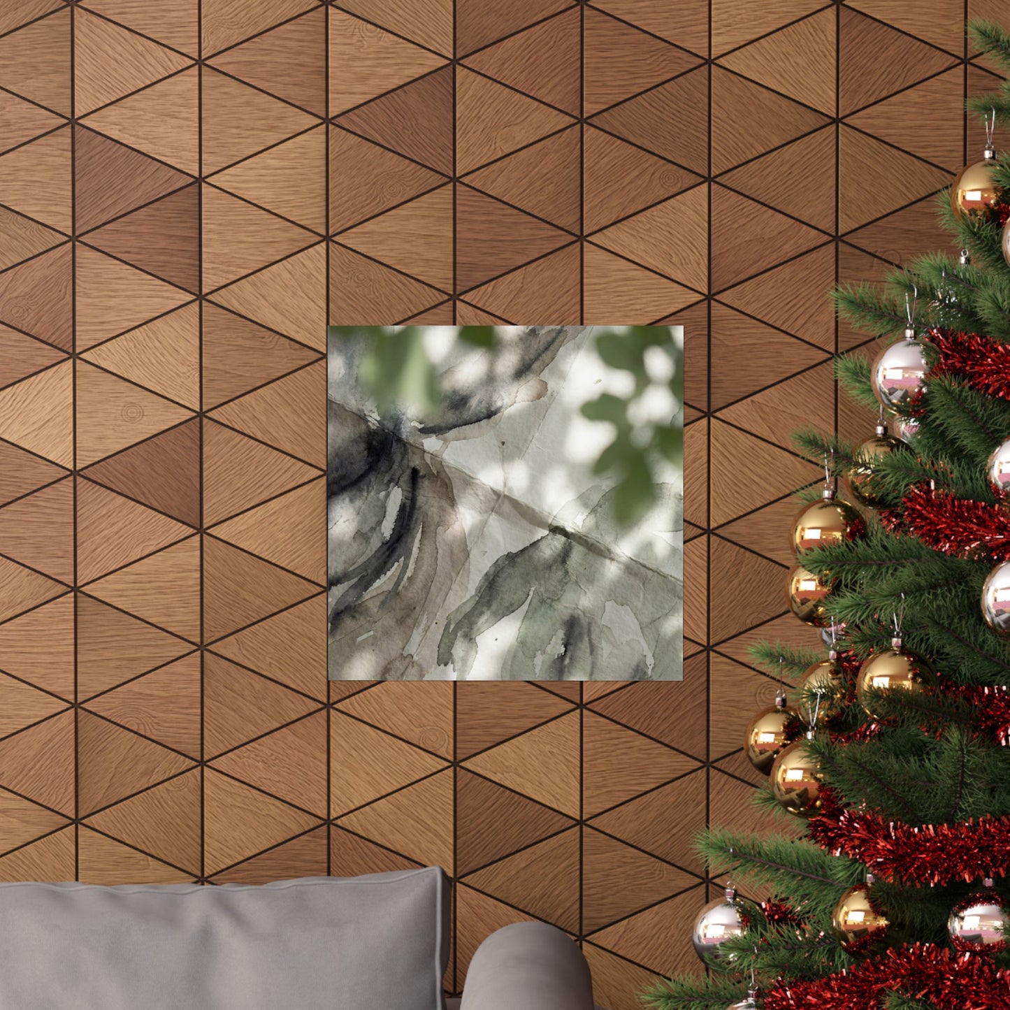 Japandi Paper Fold in Dappled | Watercolor Wall Art Print