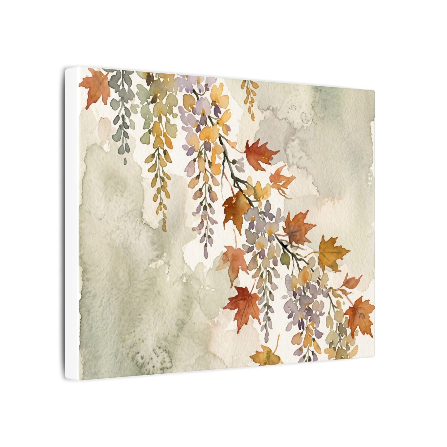 Ma Wisteria Canvas Art - Japandi Watercolor