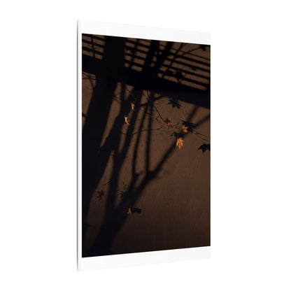 Shadow Play Autumn Canvas Art | Dark Japandi Luxurious Design