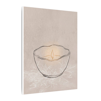 Ceramic Bowl Minimal Line Canvas Art | Neutral Japandi Art