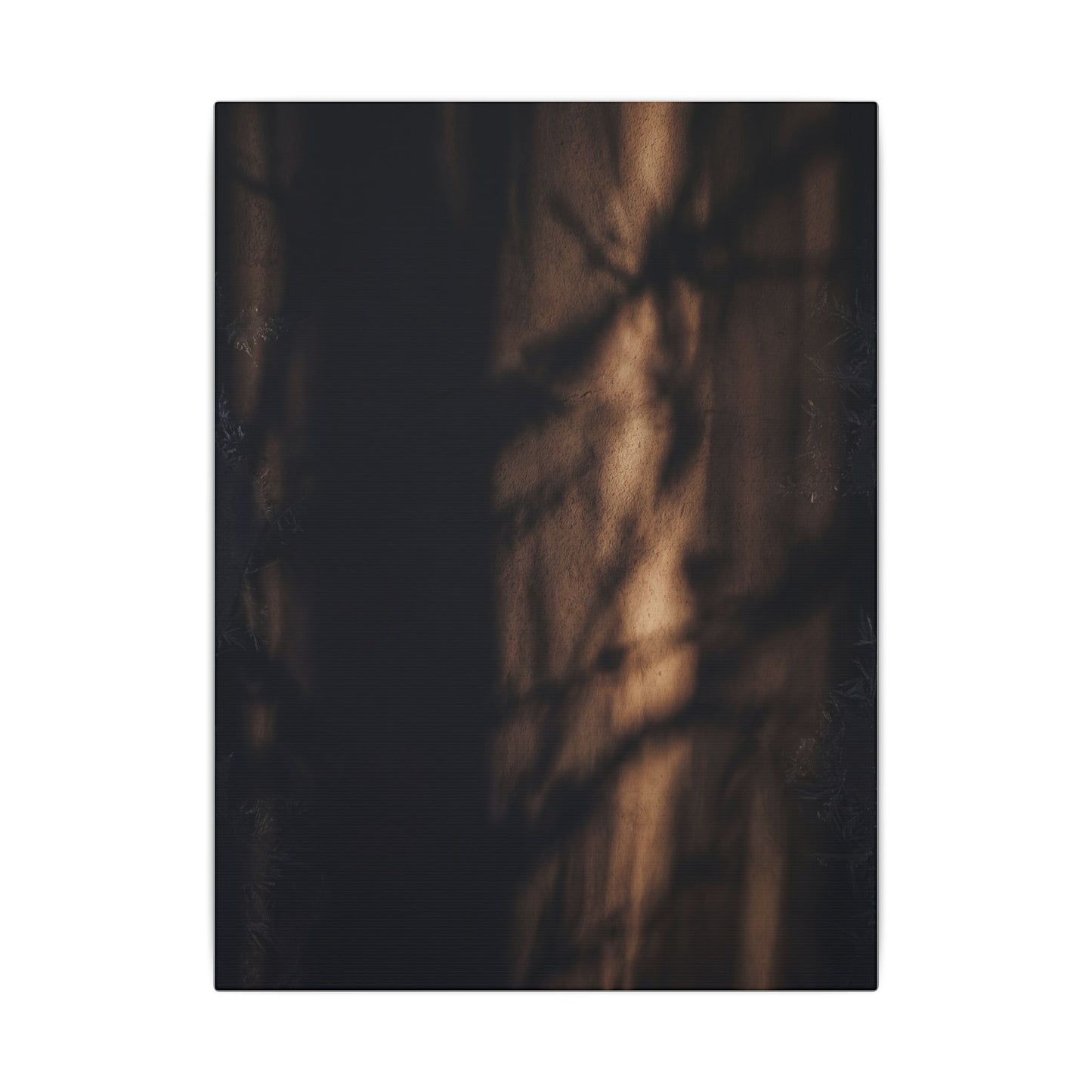Winter Shadow Play Moody Minimal Canvas Art | Luxurious Decor