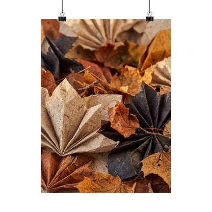 Paper Fold Wall Art Print | Autumn Japandi Texture Art
