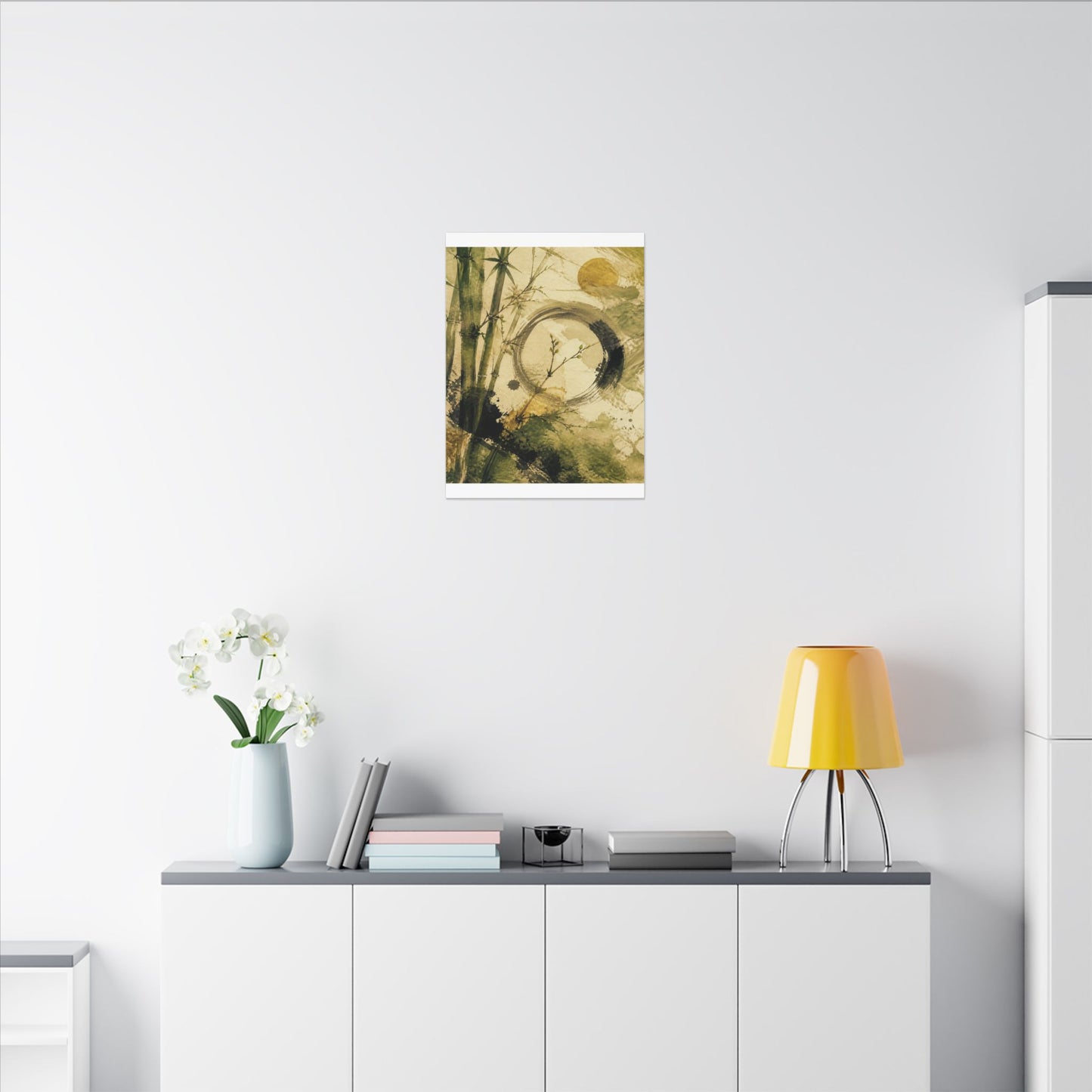 Ink Brushstroke Sumi E Canvas Art | Calm Zen Art