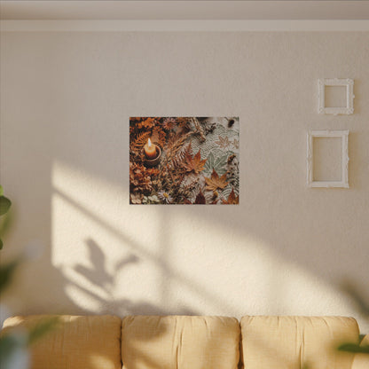Candlelight Dried Flowers Canvas Art - Japandi Seijaku