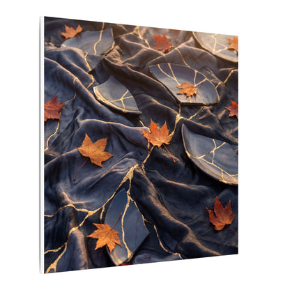 Golden Hour Silk Drape Canvas Art - Kintsugi Shibui