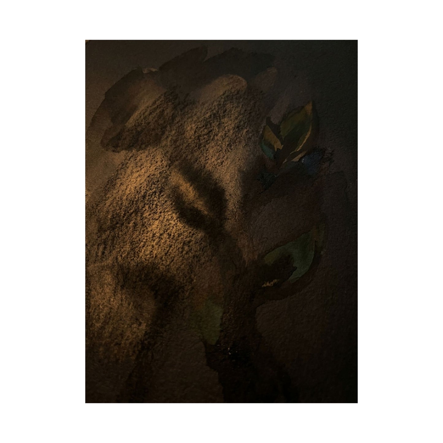 Shadow Play Spring Wall Art Print | Dark Japandi Sophisticated Design