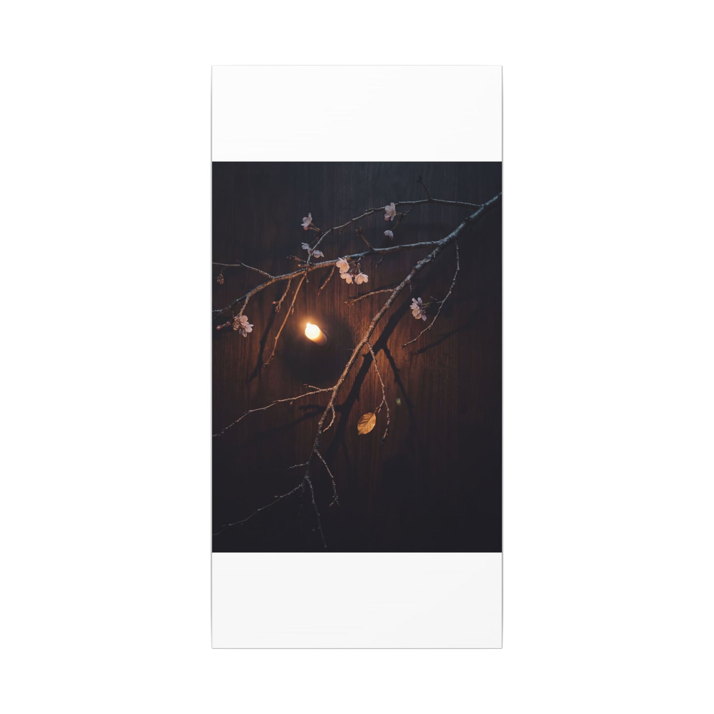 Datsuzoku Cherry Blossom Canvas Art - Dark Japandi Moody Minimal