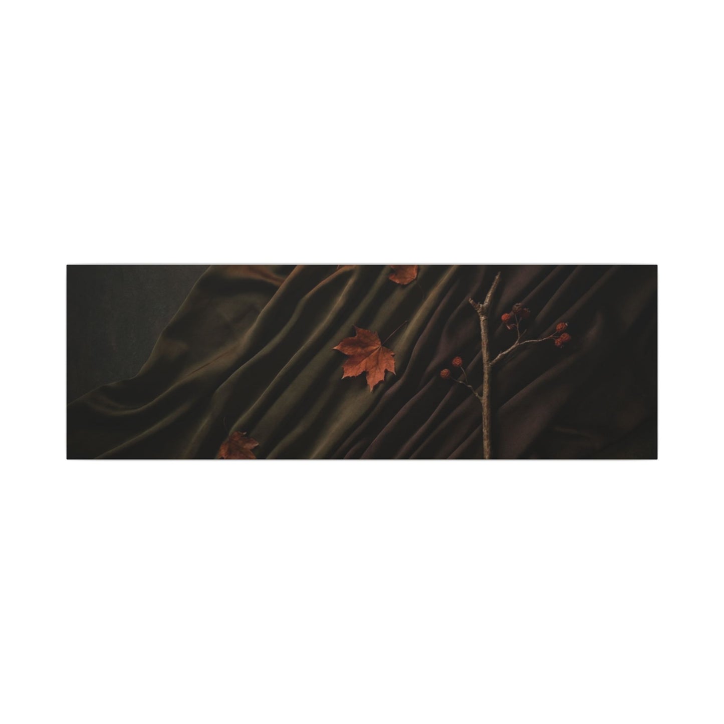 Autumn Silk Drape Moody Minimal Canvas Art | Moody Decor