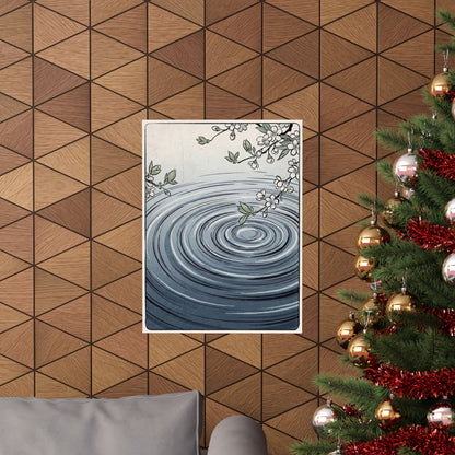 Water Ripple Spring Wall Art Print | Zen Peaceful Design