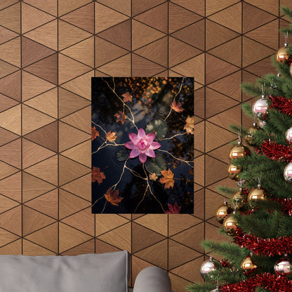 Dappled Lotus Flower Wall Art Print - Kintsugi Ma