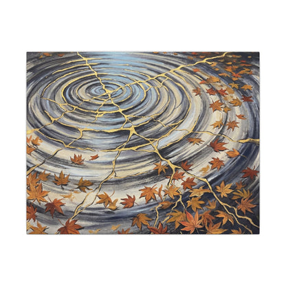 Moonlight Water Ripple Canvas Art - Kintsugi Fukinsei Art Print