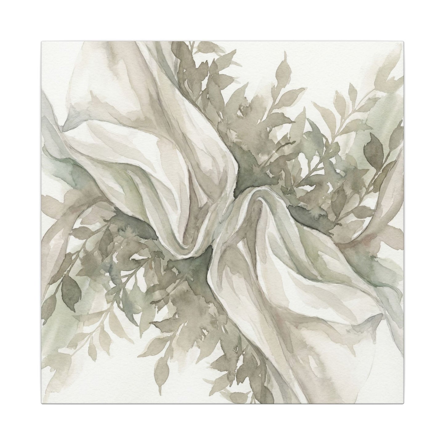 Summer Silk Drape Watercolor Canvas Art | Cozy Decor