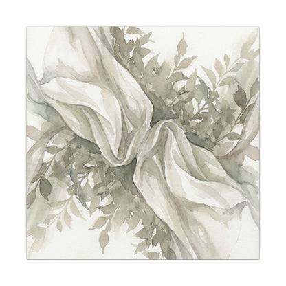 Summer Silk Drape Watercolor Canvas Art | Cozy Decor