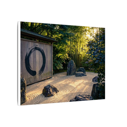 Rock Garden Enso Canvas Art | Tranquil Zen Art
